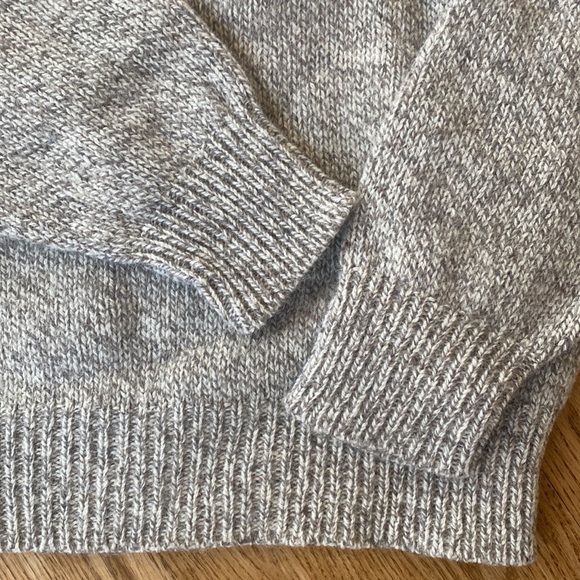 VINTAGE Unisex 100% wool sweater crewneck oatmeal boxy oversized - Picture 4 of 8